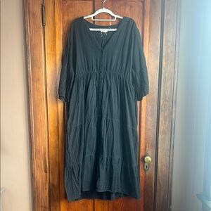 Pact Black Midi Dress Timeless Elegance